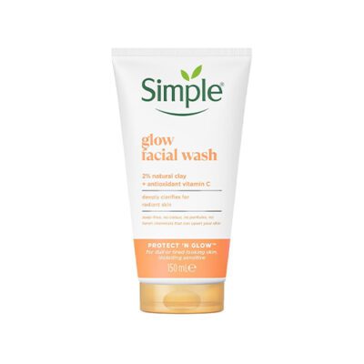 98959652634187444444444 ژل شستشوی صورت سیمپل Protect N Glow | روشنکننده و ویتامین C | Simple - تصویر 1